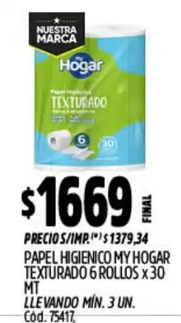Supermercados Yaguar Hogar papel higienico texturado oferta