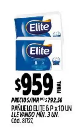 Supermercados Yaguar Elite pañuelo oferta