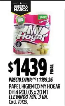 Supermercados Yaguar My hogar papel higienico dh 4 rollos oferta