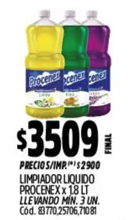 Supermercados Yaguar Procenex limpiador liquido oferta