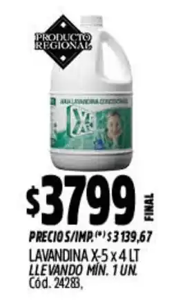 Supermercados Yaguar Lavandina x-5 oferta