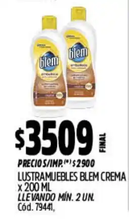 Supermercados Yaguar Blem lustramuebles crema oferta
