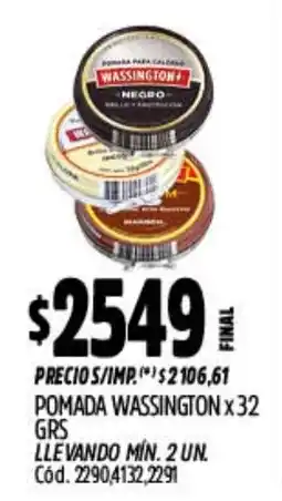 Supermercados Yaguar Wassington pomada oferta