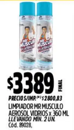 Supermercados Yaguar Mr Muscle limpiador vidrios oferta