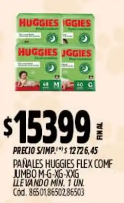 Supermercados Yaguar Huggies pañales flex comf oferta
