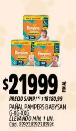 Supermercados Yaguar Pampers pañal babysan oferta