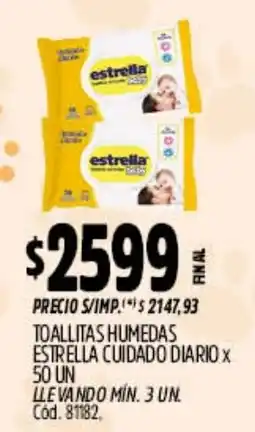 Supermercados Yaguar Estrella toallitas humedas cuidado diario oferta