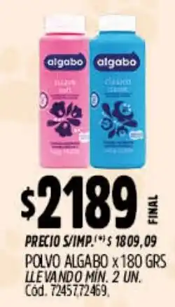 Supermercados Yaguar Algabo polvo oferta