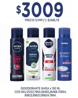 Supermercados Yaguar Nivea men desodorante oferta