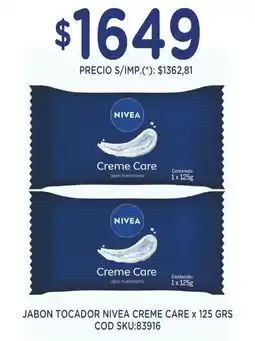 Supermercados Yaguar Nivea jabon tocadocreme care oferta