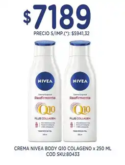 Supermercados Yaguar Nivea crema corporal reafirmante q10 plus colageno oferta