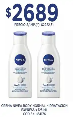 Supermercados Yaguar Nivea crema body normal hidratacion express oferta