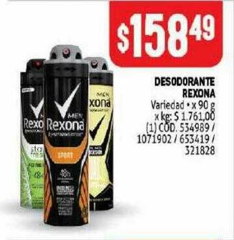 Makro Desodorante Rexona oferta
