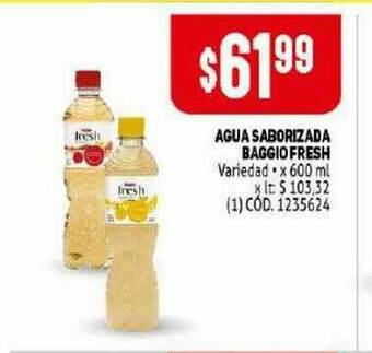 Makro Agua Saborizada Baggio Fresh oferta