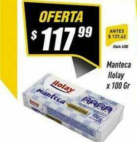 Supermercados Comodin Manteca Ilolay oferta
