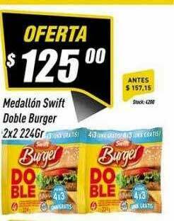 Supermercados Comodin Medallón Swift Doble Burger oferta