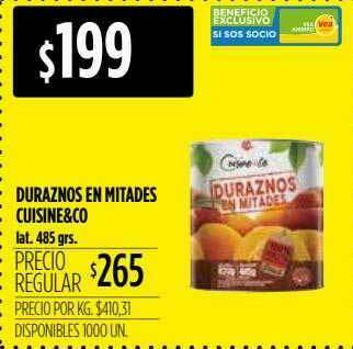Supermercados Vea Duraznos En Mitades Cuisine&co oferta