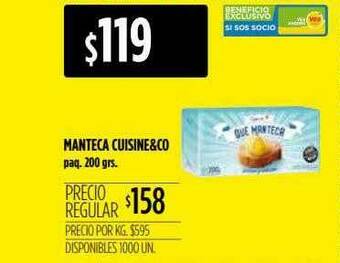 Supermercados Vea Manteca Cuisine&co oferta
