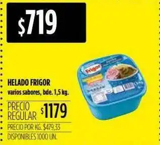 Supermercados Vea Helado Frigor 1.5kg oferta