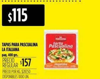 Supermercados Vea Tapas Para Pascualina La Italiana oferta
