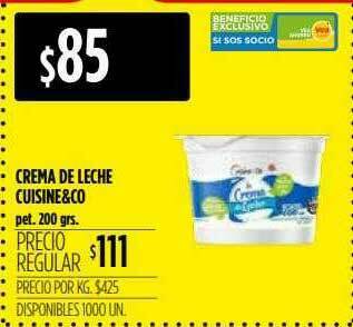 Supermercados Vea Crema De Leche Cuisine&co oferta