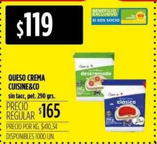 Supermercados Vea Queso Crema Cuisine&co oferta