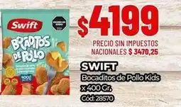 Diarco Swift - bocaditos de pollo kids x 400 gr. cód: 28570 oferta