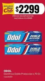 Diarco Odol - dentífrico doble protección oferta