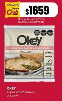 Diarco Okey - tapa para pascualina hojaldre oferta
