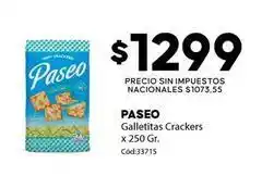 Diarco Paseo - galletitas crackers x 250 gr oferta