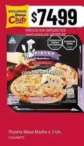 Diarco Pietro - pizzeta masa madre x 3 un. cód:26472 oferta