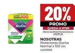Diarco Nosotras - protectores diarios normal x 100 un oferta
