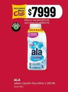 Diarco Ala - jabón líquido para diluir x 500 ml oferta