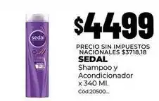 Diarco Sedal - shampoo y acondicionador x 340 ml. cód:20500 oferta
