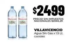 Diarco Villavicencio - agua sin gas x 1.5 lt. cód:10360 oferta