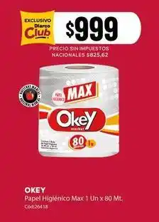 Diarco Okey - papel higi00enico max 1 un oferta
