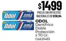 Diarco Odol - dentífrico doble protección x 70 gr. cód:25433 oferta