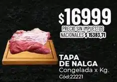 Diarco Tapa de nalga congelada x kg. cód:22221 oferta