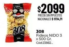 Diarco 308 - fideos nido 3 x 500 gr. cód:23882 oferta