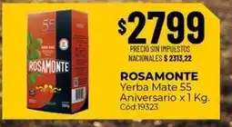 Diarco Rosamonte - yerba mate 55 aniversario x 1 kg. cód:19323 oferta
