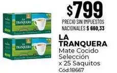 Diarco La tranquera - mate cocido selección x 25 saquitos cód:18667 oferta