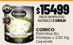 Diarco Coinco - palmitos en rodajas oferta