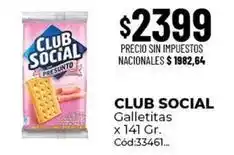 Diarco Club social - galletitas x 141 gr oferta