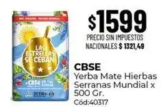 Diarco Cbse - yerba mate hierbas serranas mundial x 500 gr oferta