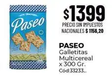 Diarco Paseo - galletitas multicereal x 300 gr. cód:33233 oferta