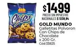 Diarco Gold mundo - galletitas polvoron con chips de chocolate cód:33825 oferta