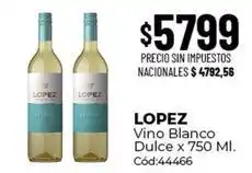 Diarco Lopez - vino blanco dulce x 750 ml. cód:44466 oferta