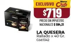 Diarco La quesera - la quesera rallado x 40 gr. cód:1342 oferta
