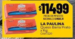 Diarco La paulina - queso barra prato x kg. cód:7220 oferta
