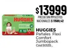 Diarco Huggies - pañales flexi comfort jumbopack cód:50535 oferta
